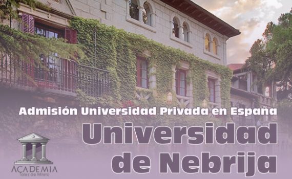 Admisión en la Universidad Privada de Nebrija en España
