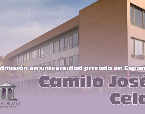 Admisión en universidad privada española Camilo José Cela