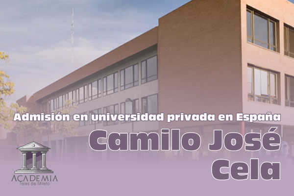 Admisión en universidad privada española Camilo José Cela