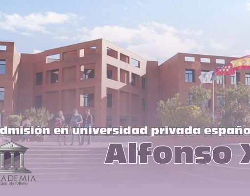 Admisión en universidad privada española Alfonso X